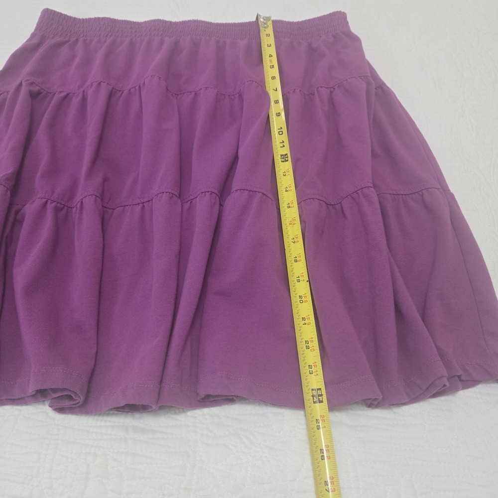 Woman Within 4X Purple Tiered Skirt Plus Size‎ Elastic Waist Casual Comfy - Picture 5 of 10